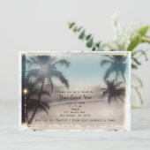 Palm Trees Elegant Tropical Beach Kaart (Staand voorkant)