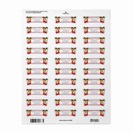 Palm Trees en Dancer Etiket (Full Sheet)