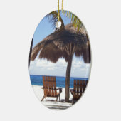 Palm Trees en stoelen Mexico Beach Keramisch Ornament (Links)