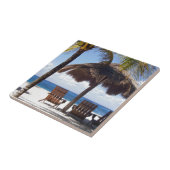 Palm Trees en stoelen Mexico Beach Tegeltje (Zijkant)