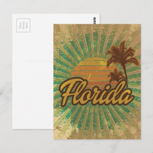  Palm Trees en Sun, Florida Briefkaart (Voorkant / Achterkant)
