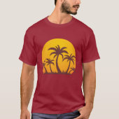 Palm Trees en Sun T-shirt (Voorkant)