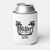 Palm Trees Familie Vakantie Blikjeskoeler (Blikje Achterkant)