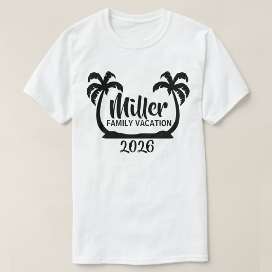 Palm Trees Familie Vakantie T-shirt (Design voorkant)