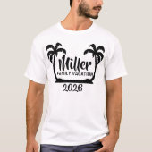 Palm Trees Familie Vakantie T-shirt (Voorkant)