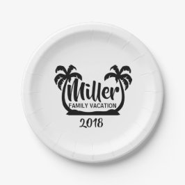 Palm Trees Family Vacation Paper Bord