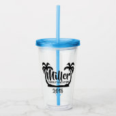 Palm Trees Family Vacking Acryl Drinkbeker (Voorkant)