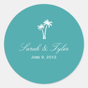 Palm Trees Favor Sticker