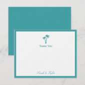 Palm Trees Flat - Hartelijk dank Notitiekaartje (Voorkant / Achterkant)