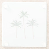 Palm Trees Glass Coasters  Glazen Onderzetter (Achterkant)