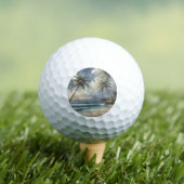 Palm Trees Hawaiian Travel Honolulu Blue Sea Golfballen (Insitu Shirt)