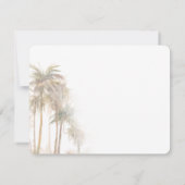 Palm Trees hebben Tropisch bewogen. Notitiekaartje (Achterkant)