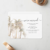 Palm Trees hebben Tropisch bewogen. Notitiekaartje (Voorkant / Achterkant in situ)