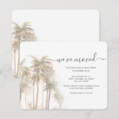 Palm Trees hebben Tropisch bewogen. Notitiekaartje (Voorkant / Achterkant)