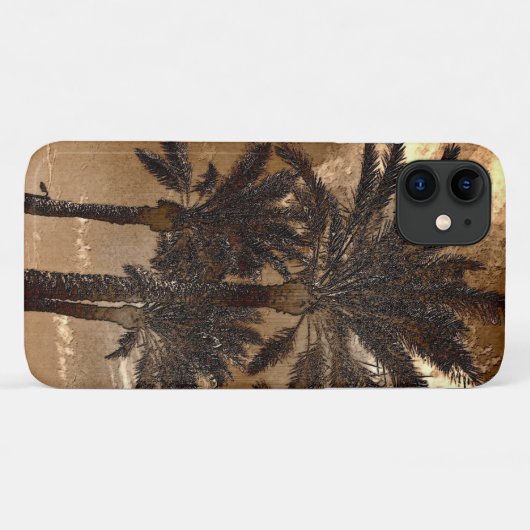 Palm Trees High Sepia Case-Mate iPhone Case (Achterkant (horizontaal))