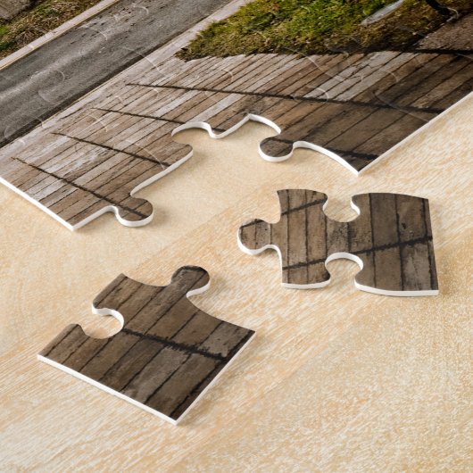 Palm Trees Historic Frederiksted US Maagdeneilande Legpuzzel (Zijkant)