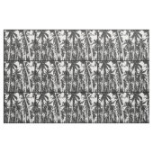 Palm Trees in een Zwart-wit Silhouette-effect Stof (Yard (91,4 cm))