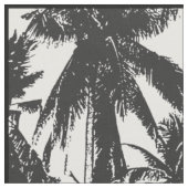 Palm Trees in een Zwart-wit Silhouette-effect Stof (Close Up)
