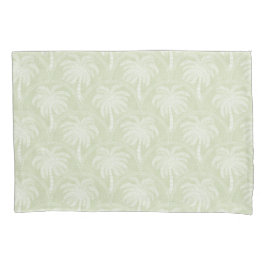 Palm Trees in Pastel Green Arch Motifs Textured Kussensloop