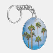 Palm Trees in San Diego, Californië Sleutelhanger (Voorkant Links)
