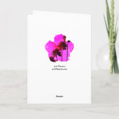 Palm Trees in the Sunset Birthday Card Kaart (Achterkant)