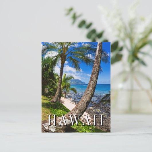 Palm Trees langs Hideaways Beach Briefkaart (Staand voorkant)