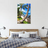 Palm Trees langs Hideaways Beach Canvas Afdruk (Insitu (Slaapkamer))