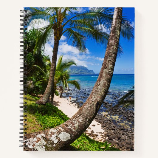 Palm Trees langs Hideaways Beach Notitieboek (Voorkant)