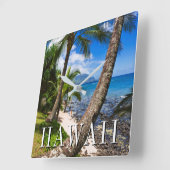 Palm Trees langs Hideaways Beach Vierkante Klok (Hoek)