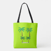 Palm Trees, Lime Green Summer Tote Bag (Achterkant)