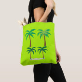Palm Trees, Lime Green Summer Tote Bag (Dichtbij)