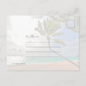 Palm Trees Merry Kerstmis Briefkaart (Achterkant)