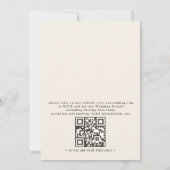 Palm Trees Minimalist Destination QR Code Wedding Kaart (Achterkant)