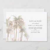 Palm Trees Modern Tropical Save The Date (Voorkant)