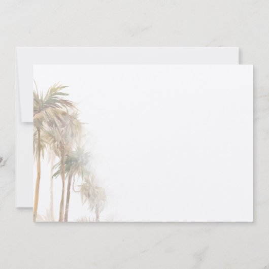 Palm Trees Modern Tropical Save The Date (Achterkant)