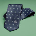 Palm Trees Monogrammed Navy Blue Stropdas<br><div class="desc">Palmbomen op een blauw marineklein. Pas je aan met een monogram om het perfecte te maken van een soort cadeau. Op zoek naar een andere kleur? Geen probleem! Klik op de knop "Aanpassen" en selecteer de achtergrondkleur van uw keuze.</div>
