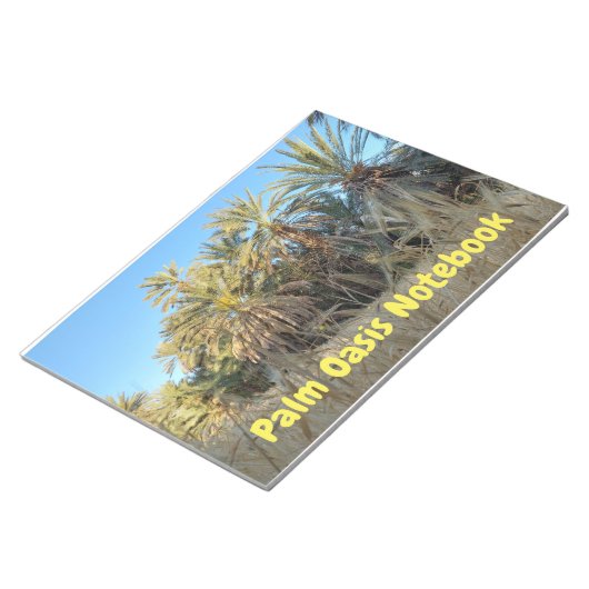 Palm trees oasis notebook notitieblok (Schuin)