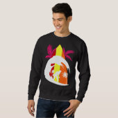 Palm Trees Ocean Surfboard Surfer Sport Waves Surf Trui (Voorkant volledig)