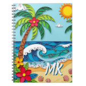 Palm Trees on the Beach Personalized Notitieboek (Voorkant)