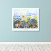 Palm Trees op Bordighera Claude Monet Canvas Afdruk (Insitu (Houten vloer))