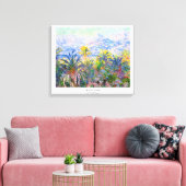 Palm Trees op Bordighera Claude Monet Canvas Afdruk (Insitu (Woonkamer))