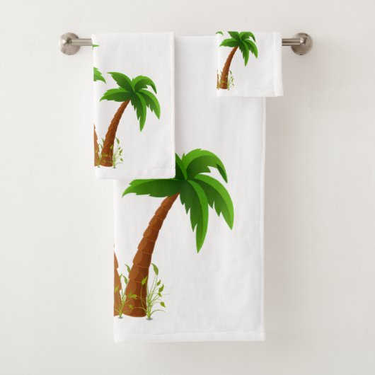 Palm Trees Originele Badhanddoek Set Bad Handdoek (Insitu)