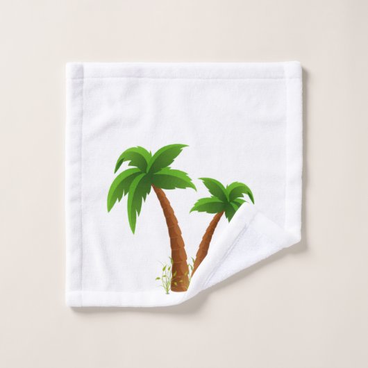 Palm Trees Originele Badhanddoek Set Bad Handdoek (Wasdoekje)