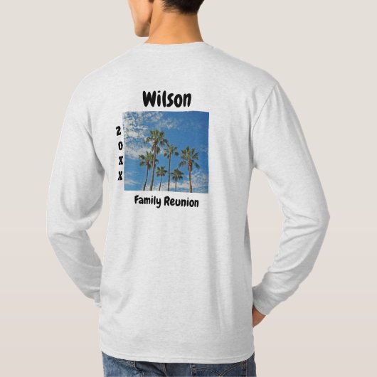 Palm Trees Paradise Family Reunion Keepomwille T-shirt (Achterkant)