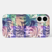 Palm Trees Patroon aangepaste naam telefoonhoesjes Case-Mate iPhone Case (Achterkant (horizontaal))