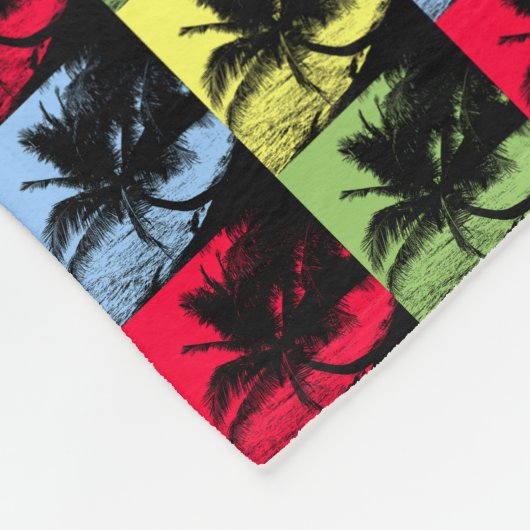 Palm Trees Pattern Fleece Deken (Hoek)