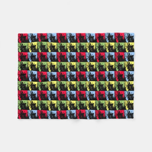 Palm Trees Pattern Fleece Deken (Voorkant (Horizontaal))