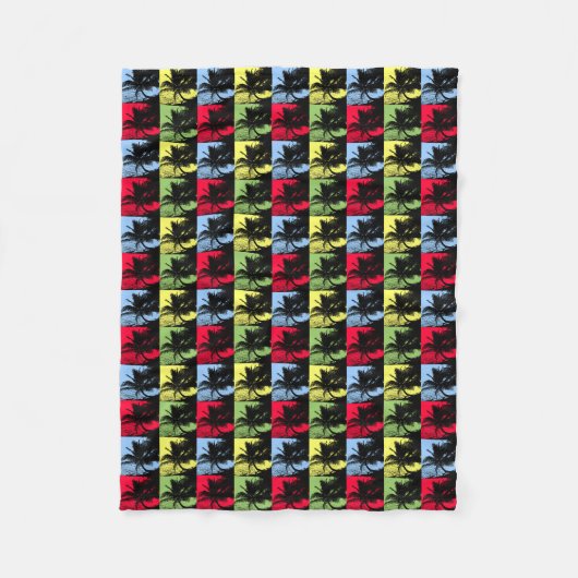 Palm Trees Pattern Fleece Deken (Voorkant)