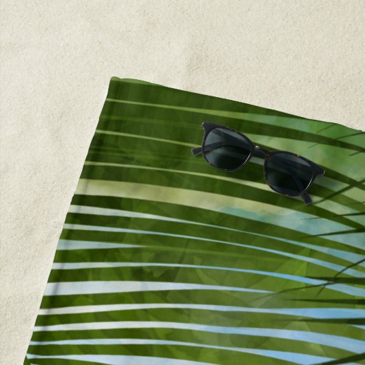 Palm Trees Personalized Beach Towel Strandlaken (In situ)