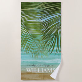 Palm Trees Personalized Beach Towel Strandlaken